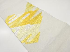 アンティーク　綴れ　松皮菱にヱ霞模様織り出し袋帯（材料）